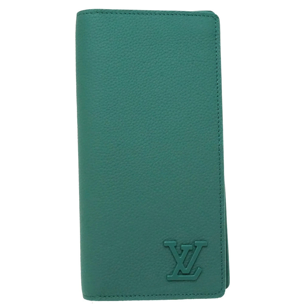 Louis Vuitton Portefeuille Brazza Long Wallet Leather Green